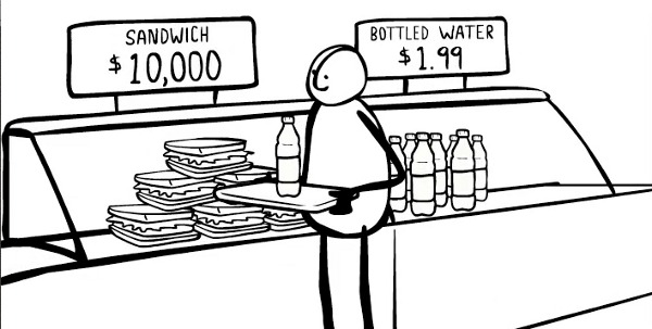 The Story of Bottled Water SandWich $10000